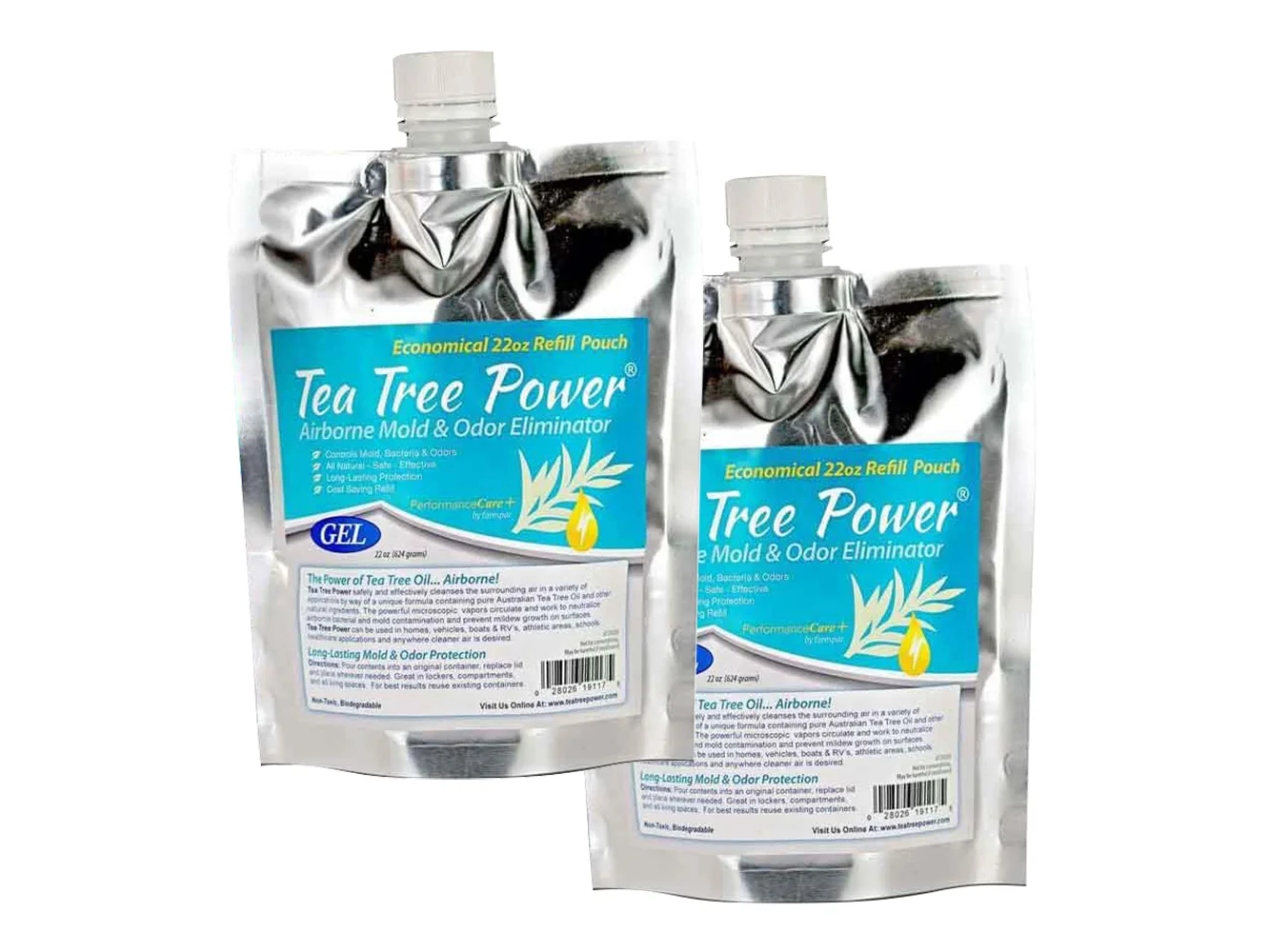 Forespar Tea Tree Power 44oz Refill Pouches (2)-22oz pouches
