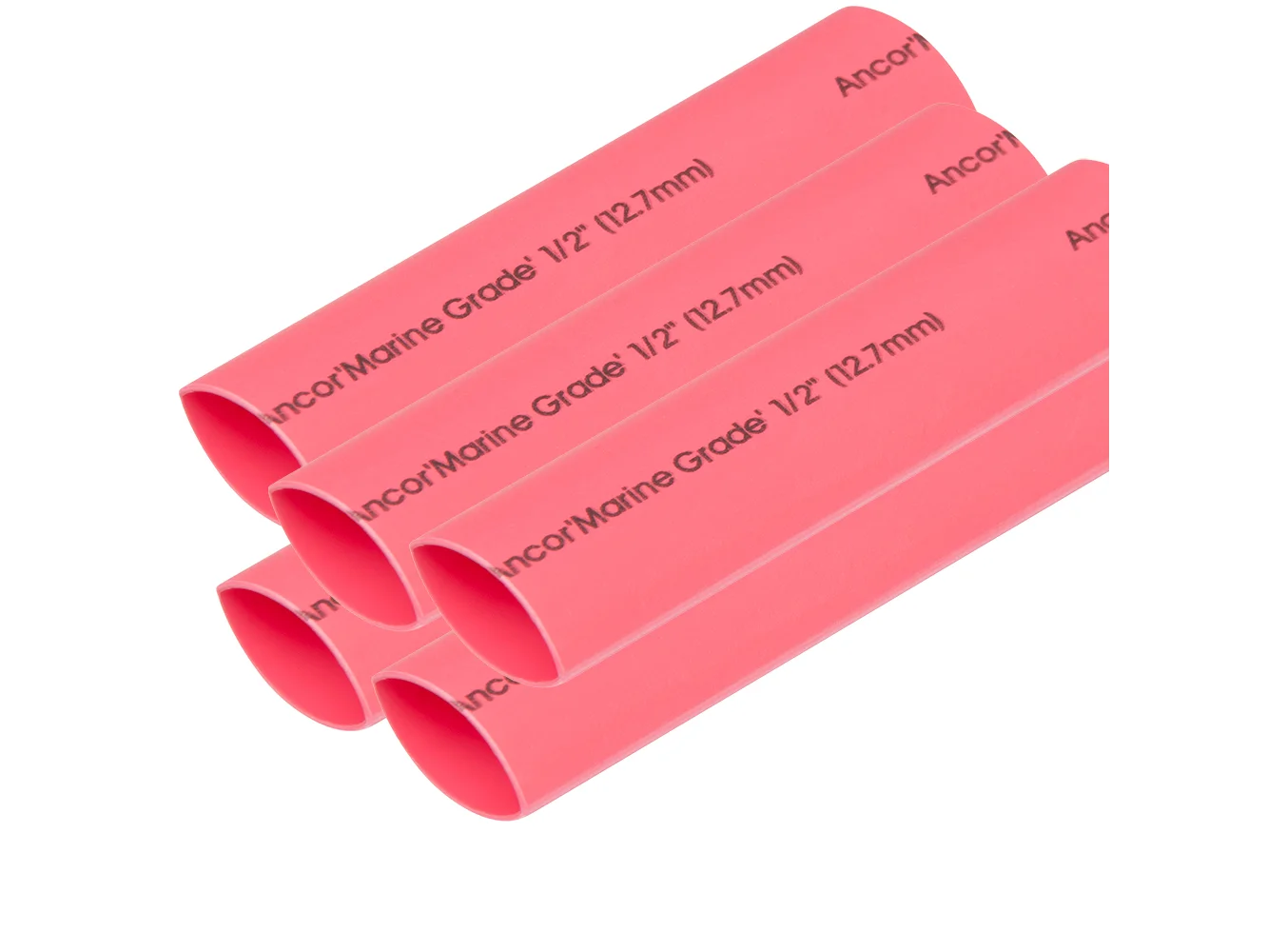 Ancor Heat Shrink Tubing 1/2" x 6" - Red - 5 Pieces