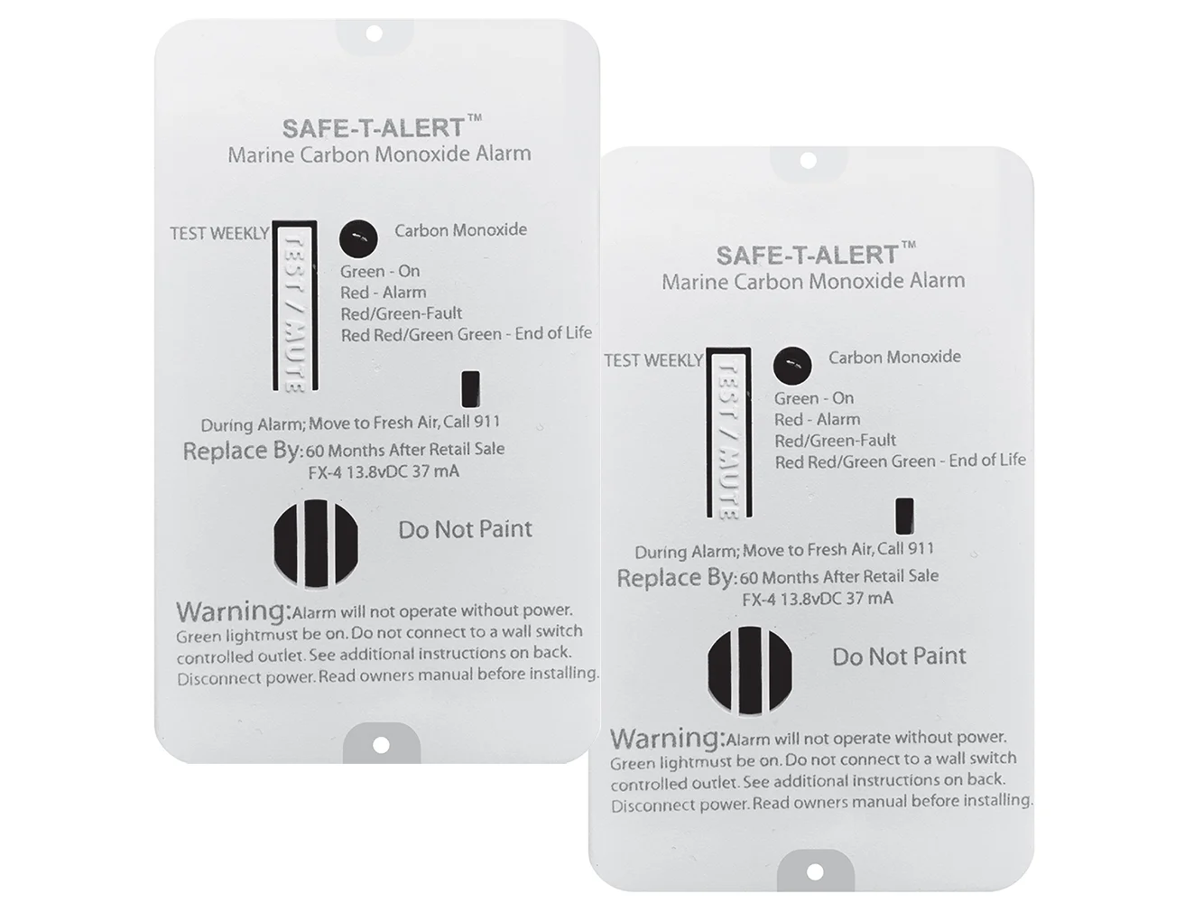 Safe-T-Alert FX-4 Carbon Monoxide Alarm - 2-Pack