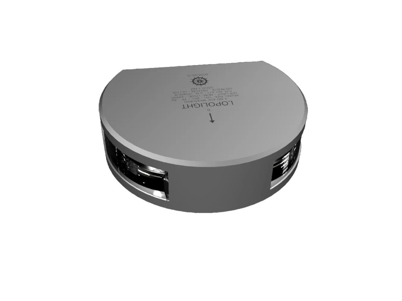 Lopolight Series 201-011 - Masthead Light - 3NM - Vertical Mount - White - Silver Housing