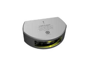 Lopolight Series 201-013 - Stern Towing Light - 2NM - Vertical Mount - Amber - Silver Housing