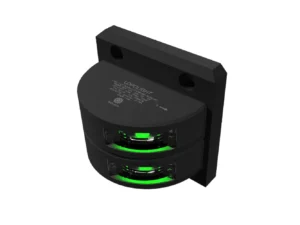 Lopolight Series 301-001 - Double Stacked Starboard Sidelight - 2NM - Vertical Mount - Green - Black Housing
