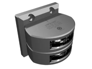 Lopolight Series 301-006 - Double Stacked Stern Light - 2NM - Vertical Mount - White - Silver Housing