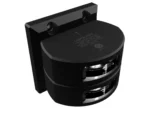Lopolight Series 301-006 - Double Stacked Stern Light - 2NM - Vertical Mount - White - Black Housing
