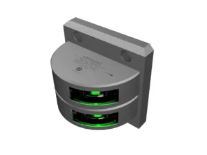 Lopolight Series301-101 - Double Stacked Starboard Sidelight - 3NM - Vertical Mount - Green - Silver Housing