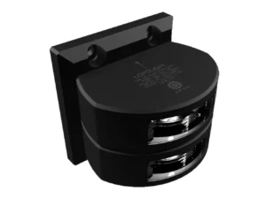 Lopolight Series 301-106 - Double Stacked Stern Light - 3NM - Vertical Mount -White - Black Housing