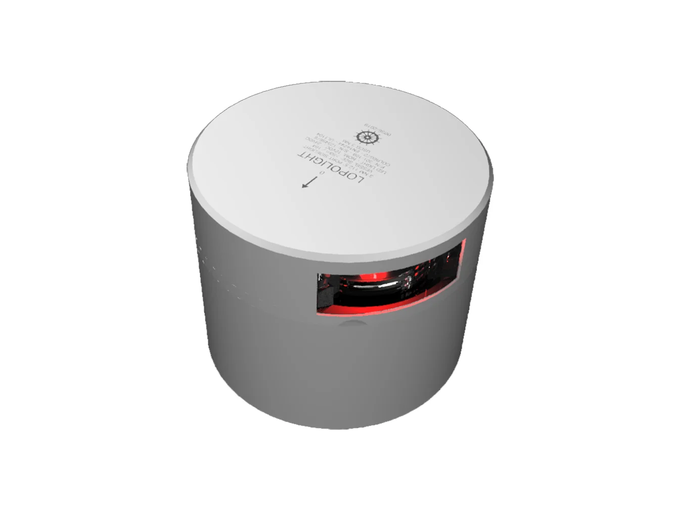 Lopolight Series 301-109 - Navigation Light - 3NM - Horizontal Mount - Red - Silver Housing