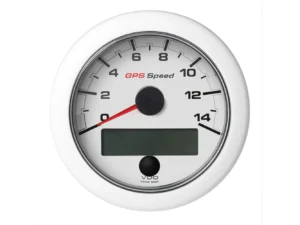 Veratron 3-3/8" (85mm) OceanLink® GPS Speedometer (0-14 KN/MPH/KMH) White Dial & Bezel