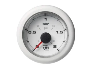Veratron 52MM (2-1/16") OceanLink Boost Pressure Gauge - 2 Bar/30PSI - White Dial & Bezel