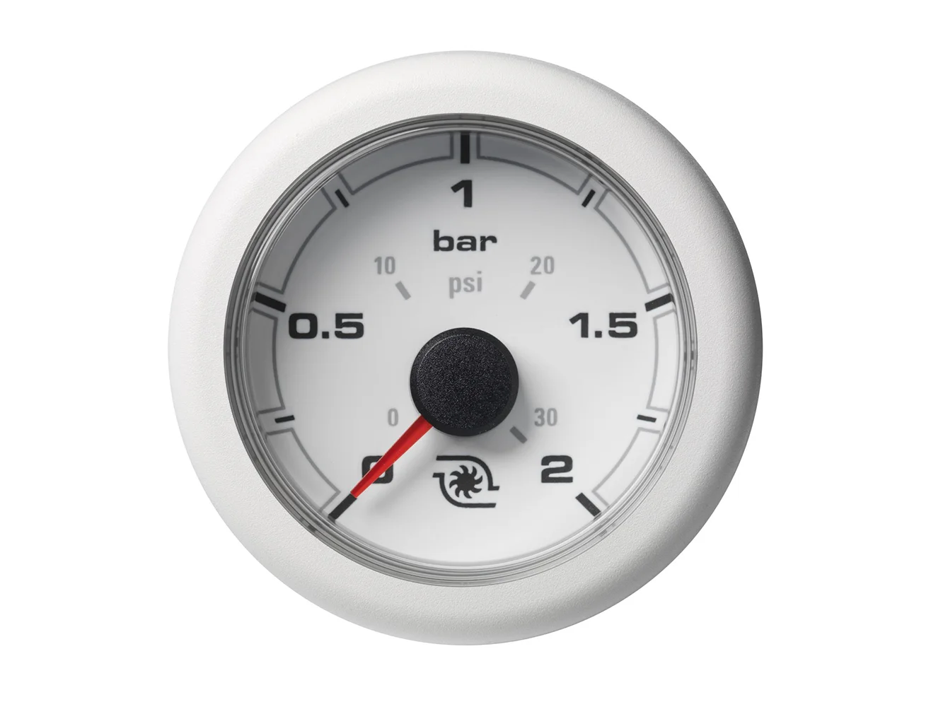 Veratron 52MM (2-1/16") OceanLink Boost Pressure Gauge - 2 Bar/30PSI - White Dial & Bezel