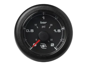 Veratron 52MM (2-1/16") OceanLink Boost Pressure Gauge - 2 Bar/30 PSI - Black Dial & Bezel