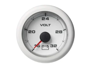 Veratron 52MM (2-1/16") OceanLink Battery Voltage Gauge - 16 to 32V - White Dial & Bezel