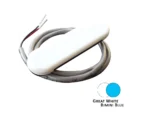 Shadow-Caster Dual Color Courtesy Light w/2' Lead Wire - White Abs Cover - Great White/Bimini Blue