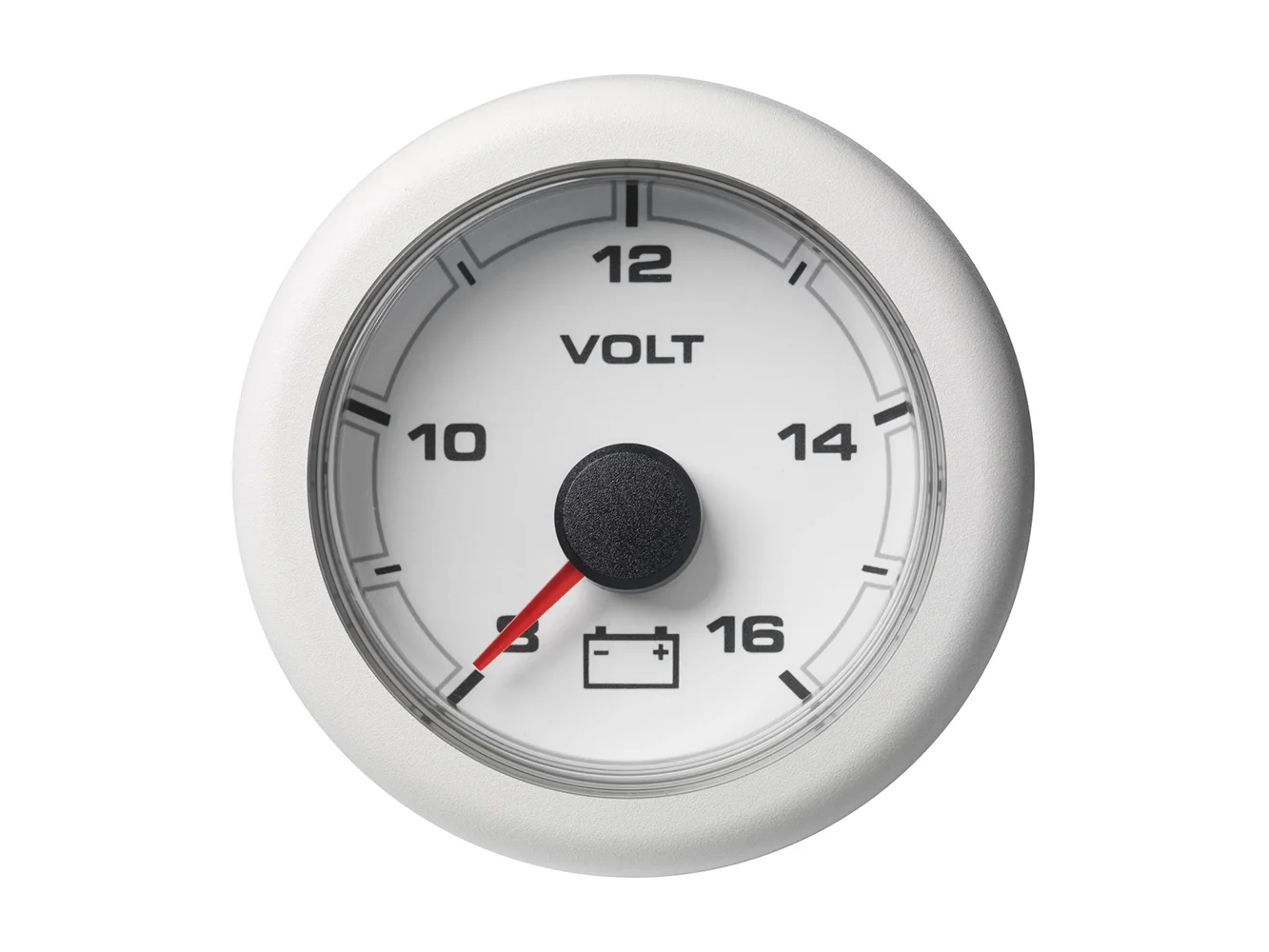 Veratron 52MM (2-1/16") OceanLink Battery Voltage Gauge - 8 to 16V - White Dial & Bezel