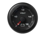 Veratron 52MM (2-1/16") OceanLink Battery Voltage Gauge - 8 to 16 V - Black Dial & Bezel