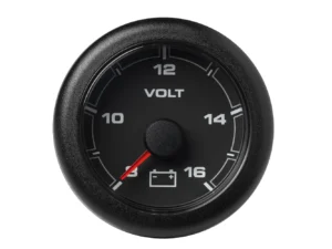 Veratron 52MM (2-1/16") OceanLink Battery Voltage Gauge - 8 to 16 V - Black Dial & Bezel