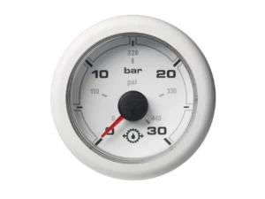 Veratron 52MM (2-1/16") OceanLink Transmission Oil Pressure Gauge - 30 Bar/440 PSI - White Dial & Bezel