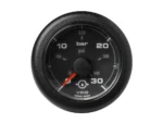 Veratron 52MM (2-1/16") OceanLink Transmission Oil Pressure Gauge - 30 Bar/440 PSI - Black Dial & Bezel