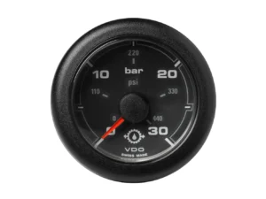 Veratron 52MM (2-1/16") OceanLink Transmission Oil Pressure Gauge - 30 Bar/440 PSI - Black Dial & Bezel