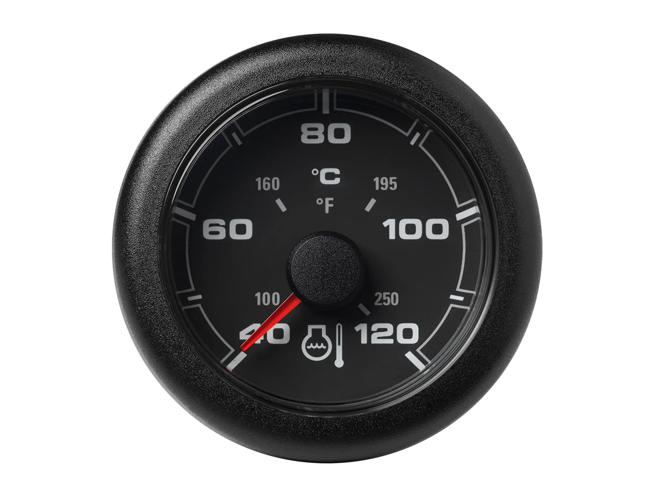 Veratron 52MM (2-1/16") OceanLink Temperature 120°C/250°F - Black Dial & Bezel