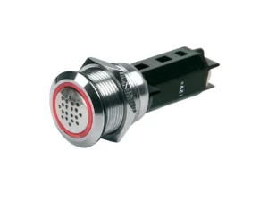 BEP 12V Buzzer w/Red LED Warning Light - Stainless Steel