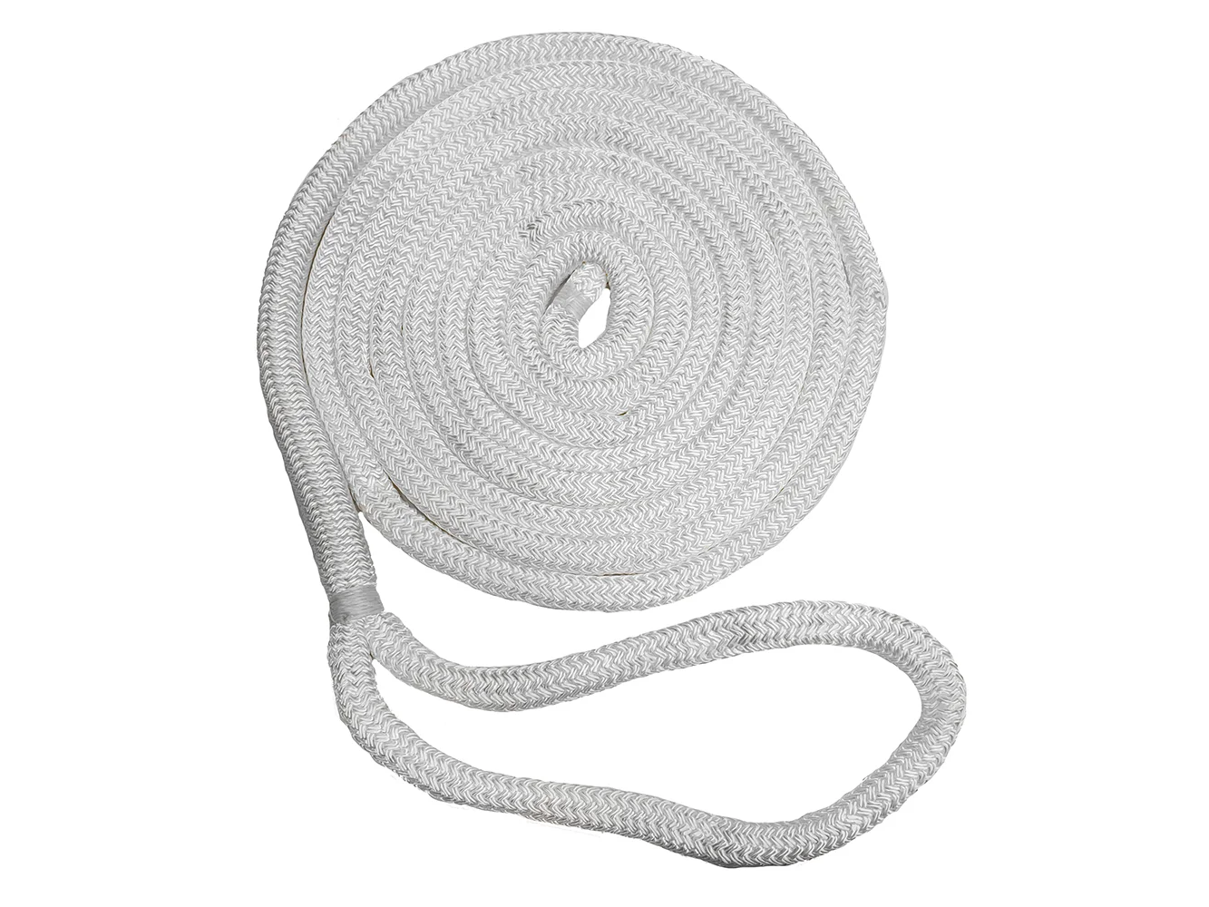 New England Ropes 1/2" Double Braid Dock Line - White - 25'