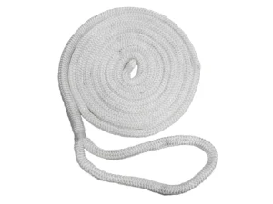 New England Ropes 5/8" Double Braid Dock Line - White - 15'