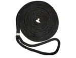 New England Ropes 5/8" Double Braid Dock Line - Black - 15'