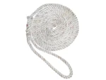 New England Ropes 1/2" Premium 3-Strand Dock Line - White w/Tracer - 15'