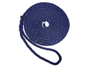 New England Ropes 5/8" Premium 3-Strand Dock Line - Navy Blue - 25'