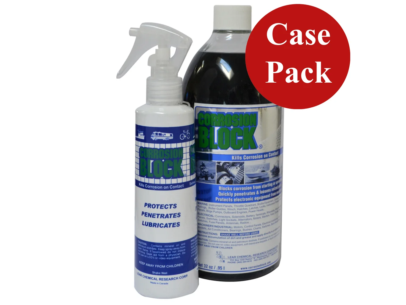 Corrosion Block 32oz Bottle with Pump - Non-Hazmat, Non-Flammable & Non-Toxic *Case of 4*