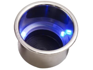 Sea-Dog LED Flush Mount Combo Drink Holder w/Drain Fitting - Blue LED