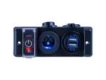 Sea-Dog Double USB & Power Socket Panel w/Breaker Switch