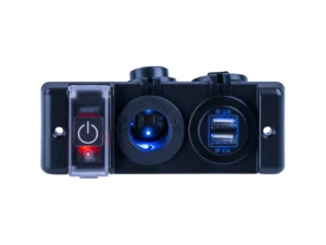 Sea-Dog Double USB & Power Socket Panel w/Breaker Switch
