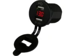 Sea-Dog Dual USB Socket/Voltmeter w/Hidden Display