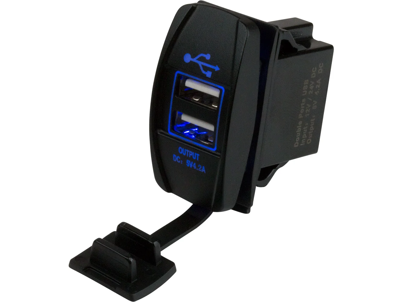 Sea-Dog Dual USB Rocker Switch Style Power Socket