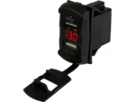 Sea-Dog Dual USB Rocker Switch Style Voltmeter w/Hidden Display