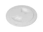 Sea-Dog Smooth Quarter Turn Deck Plate - White - 4"