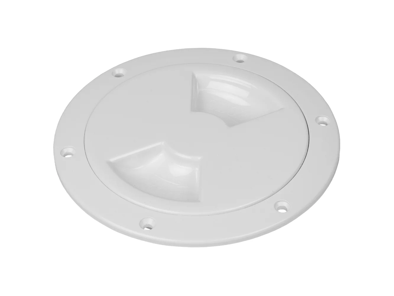 Sea-Dog Smooth Quarter Turn Deck Plate - White - 4"