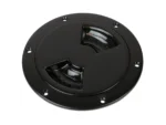 Sea-Dog Smooth Quarter Turn Deck Plate - Black - 4"
