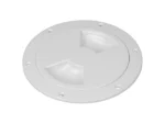 Sea-Dog Quarter-Turn Smooth Deck Plate w/Internal Collar - White - 6"