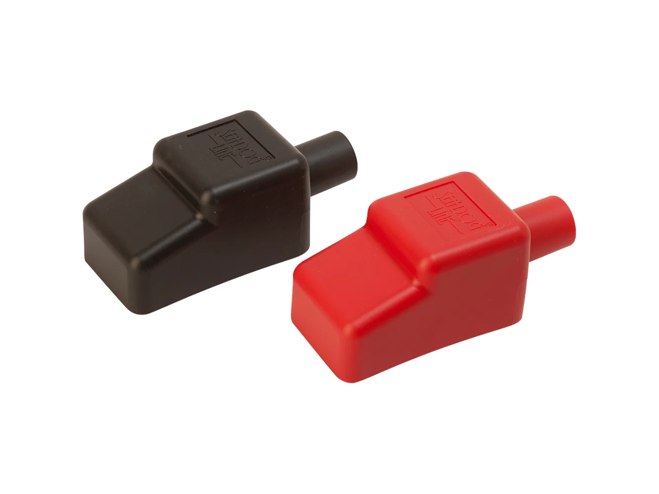 Sea-Dog Battery Terminal Covers - Red/Back - 1/2"
