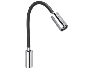 Quick Audrey WL Wall Light w/USB & Switch Daylight Black Neopreme Chrome