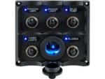 Sea-Dog Water Resistant Toggle Switch Panel w/LED Power Socket - 5 Toggle