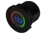 Sea-Dog Round Voltage Meter DC - 5V-15V w/Rainbow Dial