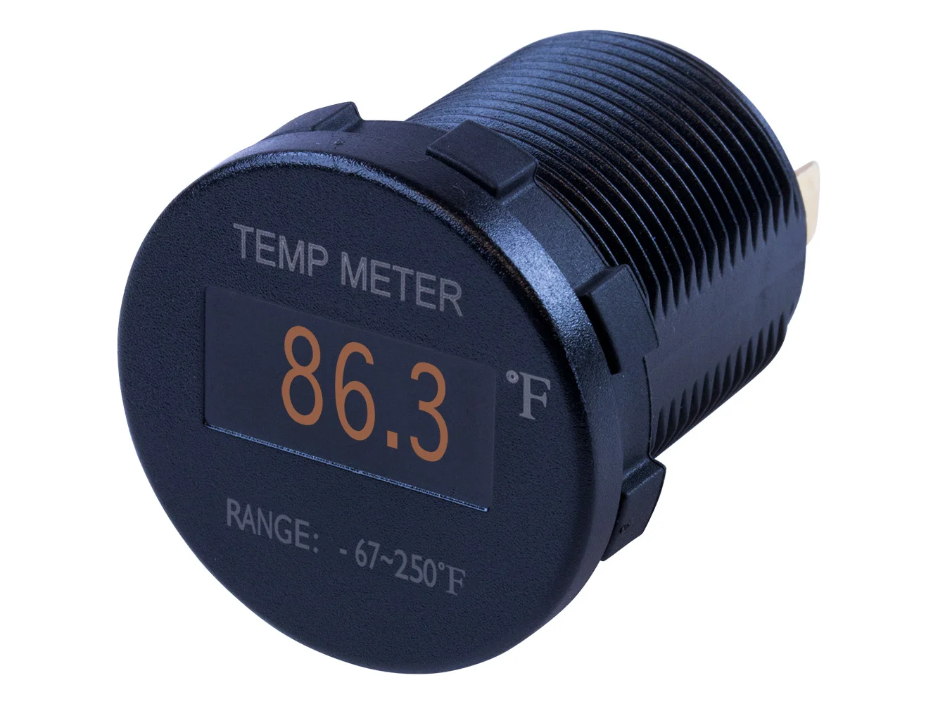 Sea-Dog Round OLED Temperature Meter Fahrenheit w/6' Lead