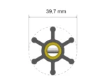 Albin Group Premium Impeller Kit - 39.7 x 9.5 x 19.2mm - 6 Blade - Pin Insert