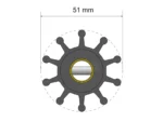 Albin Group Premium Impeller Kit - 51 x 12.7 x 22mm - 10 Blade - Pin Insert