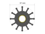 Albin Group Premium Impeller Kit 57 x 16 x 48.2mm - 12 Blade - Spline Insert