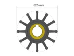 Albin Group Premium Impeller Kit 62.5 x 16 x 22.4mm - 12 Blade - Key Insert